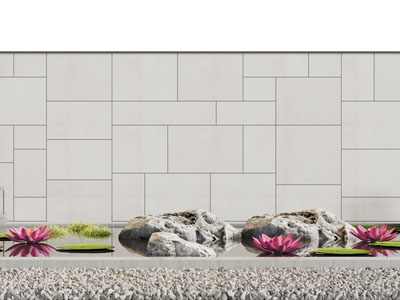 现代睡莲、石头景观园艺小品