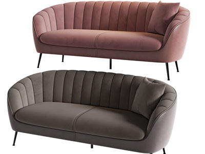 现代双人沙发3d模型 现代双人沙发