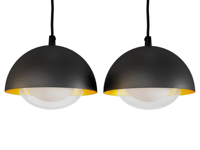 现代黑色金属灯罩吊灯