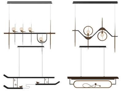 新中式装饰小鸟的吊灯