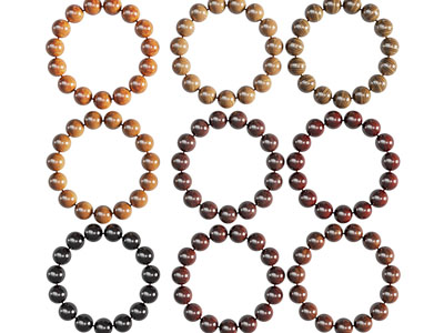 现代实木珠子手镯