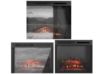现代黑色壁炉火炉
