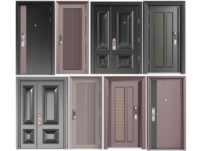 现代单扇、子母入户平开门