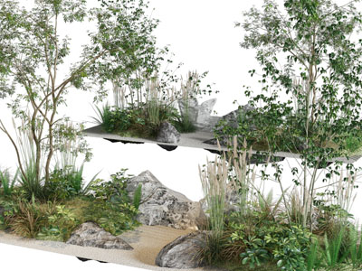 现代花草树木景观园艺小品