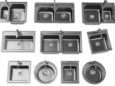 现代单盆、双盆洗菜盆