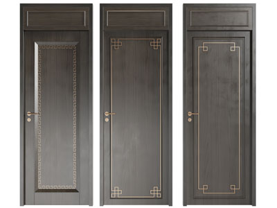 新中式单扇平开门