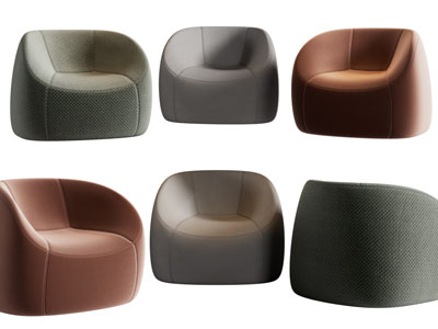 现代单人沙发3d模型 现代单人沙发