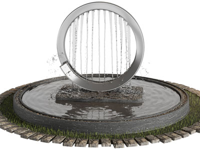 新中式水景景观园艺小品