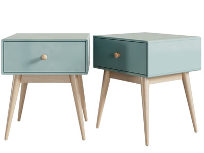 北欧实木床头柜