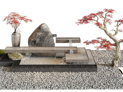 新中式水景景观园艺小品