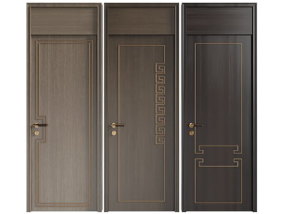 新中式单扇实木平开门