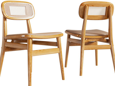 现代实木休闲椅子