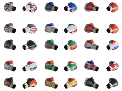 现代不同图案的拳击手套3d模型 现代不同图案的拳击手套