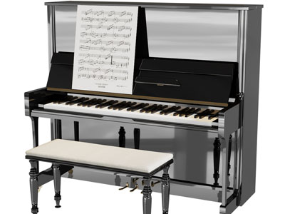 现代钢琴、琴凳3d模型 现代钢琴、琴凳