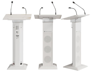 现代白色演讲桌、讲台3d模型 现代白色演讲桌、讲台