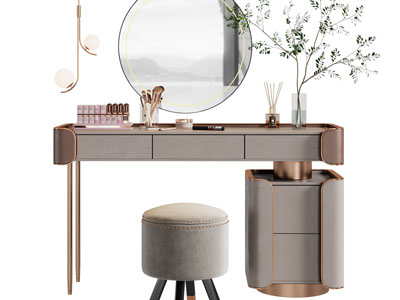 现代轻奢化妆、梳妆台