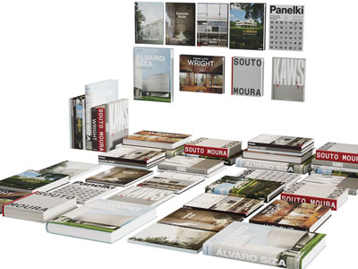 现代摆放整齐的书籍