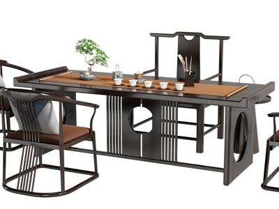 新中式茶桌椅组合