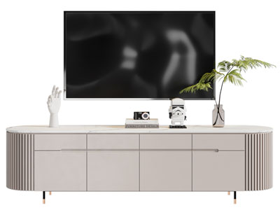 现代电视柜、电视机