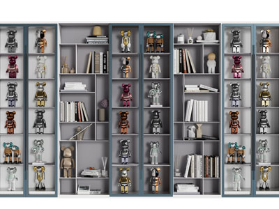 现代kwas公仔摆件装饰柜