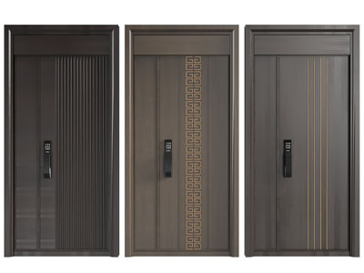 新中式入户子母平开门