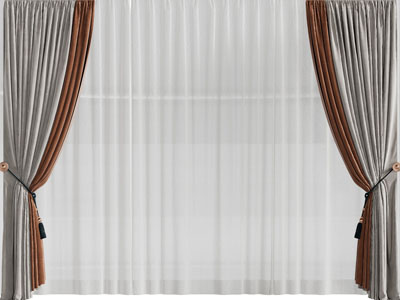 新中式窗帘窗纱
