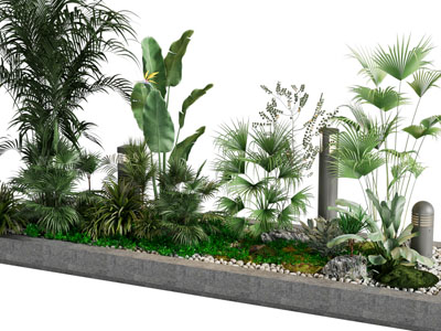 现代花坛花草植物景观园艺小品