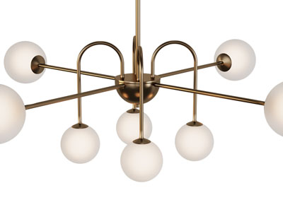 现代轻奢球形灯罩吊灯