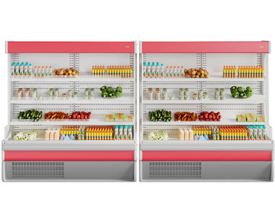 现代水果蔬菜饮料保鲜冰柜、展柜