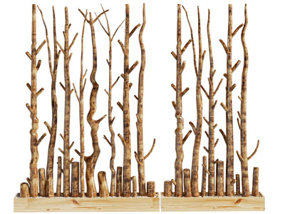 现代实木段景观小品