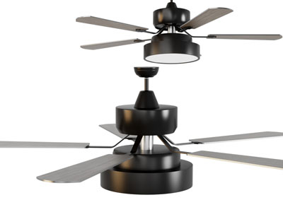 现代四叶金属吊扇灯