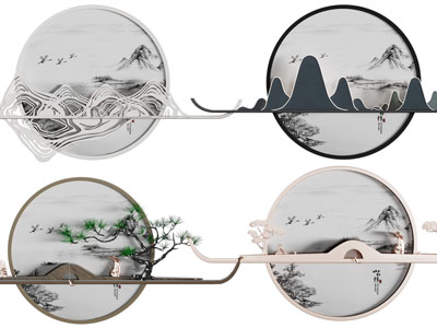 新中式山脉墙饰挂件