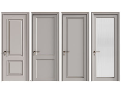 简欧单扇平开门