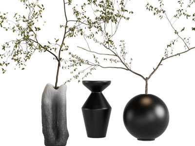 侘寂风花瓶花卉摆件组合