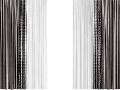 现代拼接撞色窗帘窗纱