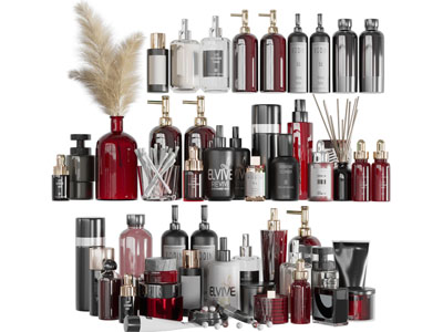 现代化妆品摆件组合