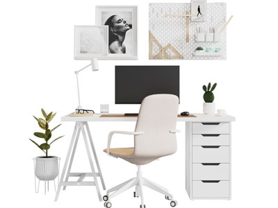 现代书桌椅组合