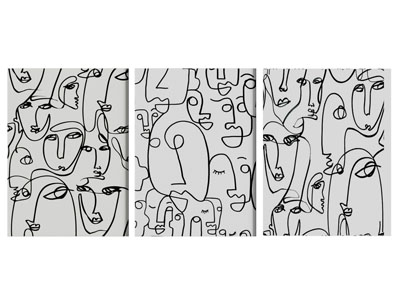 现代抽象人脸装饰挂画