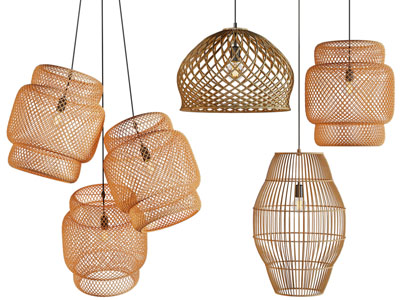 侘寂风编织镂空吊灯