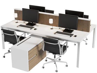 现代办公桌椅组合