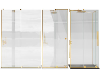 现代轻奢玻璃淋浴房3d模型 现代轻奢玻璃淋浴房