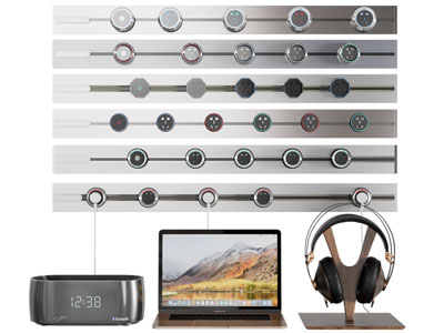 现代轨道多头墙面插座