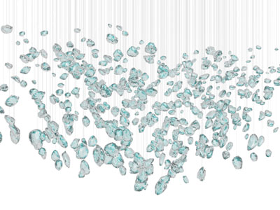 现代玻璃吊坠吊灯