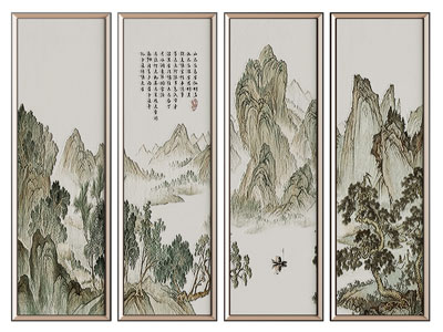 新中式山脉装饰挂画