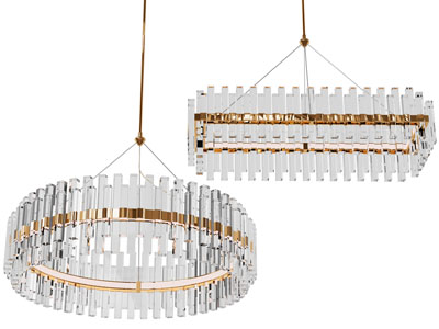 现代方形、圆形水晶吊灯