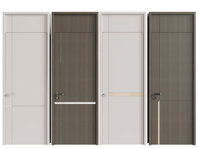 现代单扇平开门