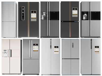 现代双扇平开门电冰箱