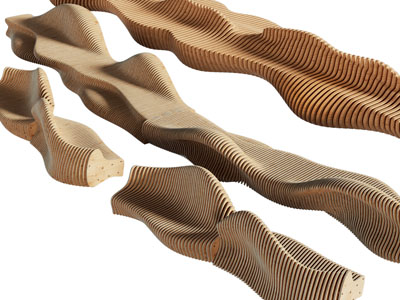 现代户外实木造公共椅子