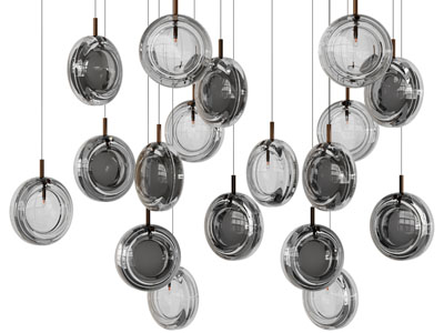 现代彩色玻璃吊灯