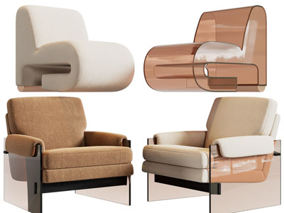 现代单人沙发3d模型 现代单人沙发